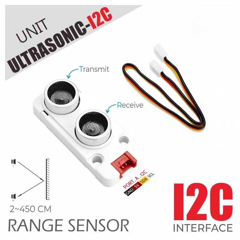 

Official M5Stack Ultrasonic I2C Distance Sensor RCWL-9620 I2C Communication 1pcs