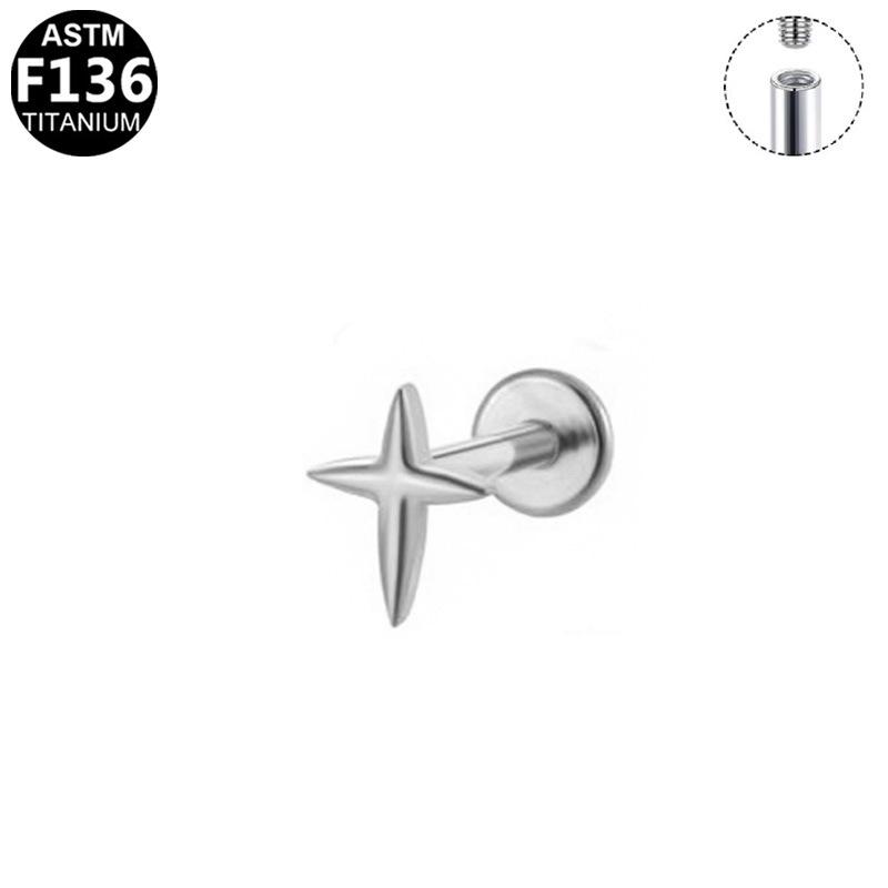 

Титан Polaris Серьги-пусеты с хрящом лося и лабреты, G23 Внутренняя резьба Пирсинг-украшения