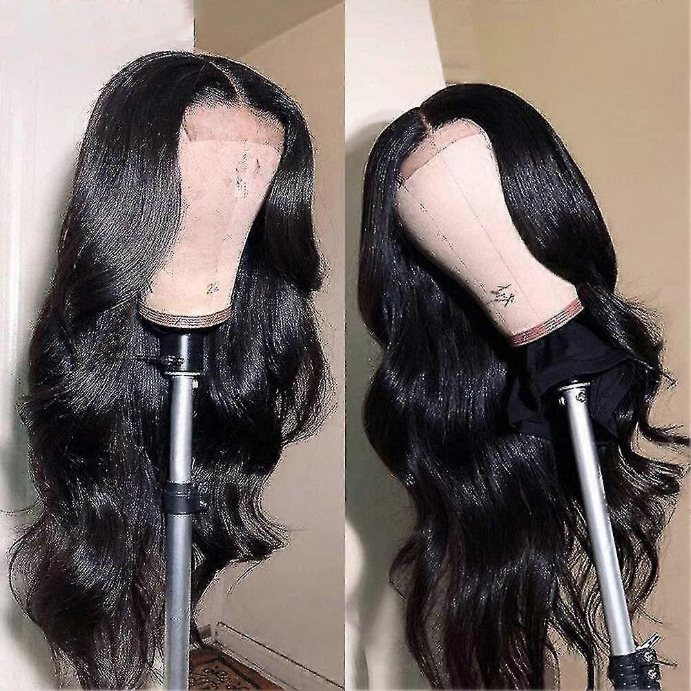 Body Wave Spitze Front Perücke Echthaar Vor gezupft Gebleichte Knoten Mit Babyhaaren Kleberfrei Natürliche Farbe