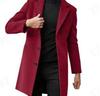Men's Korean Style Slim Fit Mid-Length Wool Coat - Autumn/Winter Fashion Trench Outerwear