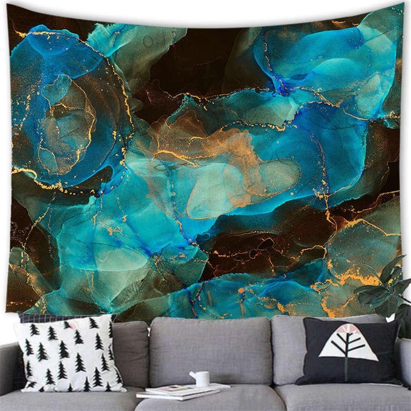 Luxury Wall Hanging Marble Texture Pattern Tapestry Painting Bedroom Living Room Decoration Room Background Hanging Wall