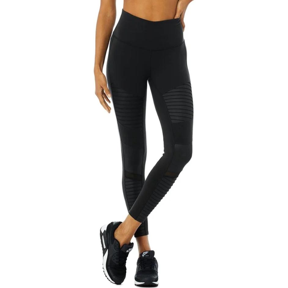 Alo Yoga Moto Series High-Waisted Slim Fit Comfortable Yoga Pants Women Pants Black W5767R