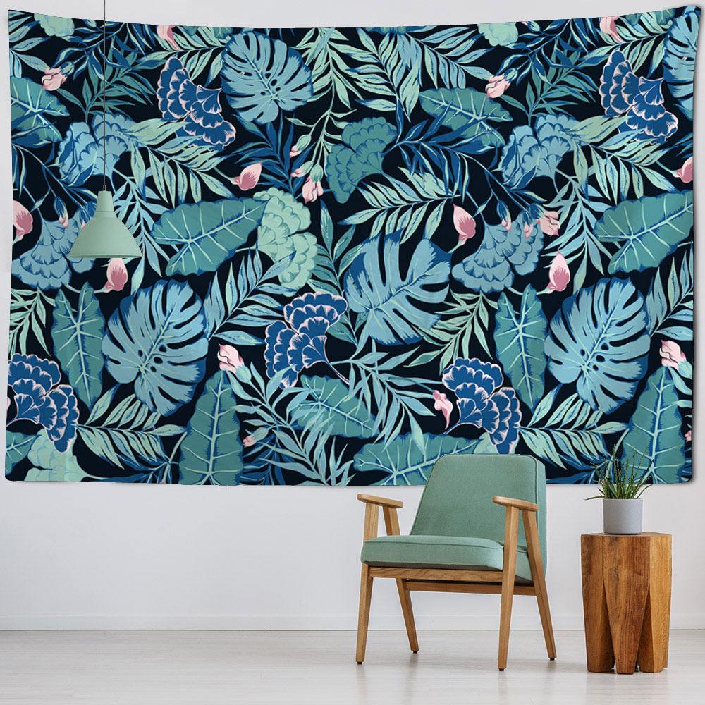 Tropical Plant Leaf Tapestry, Hippie Animal Bird, Wall Art Blanket, Living Room and Bedroom Decoration, Hanging Home Decoration