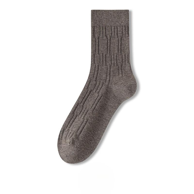 Herren Herbst und Winter Stereo Lingge Senior Business Freizeit Schweißabsorbierend Atmungsaktiv Röhrensocken
