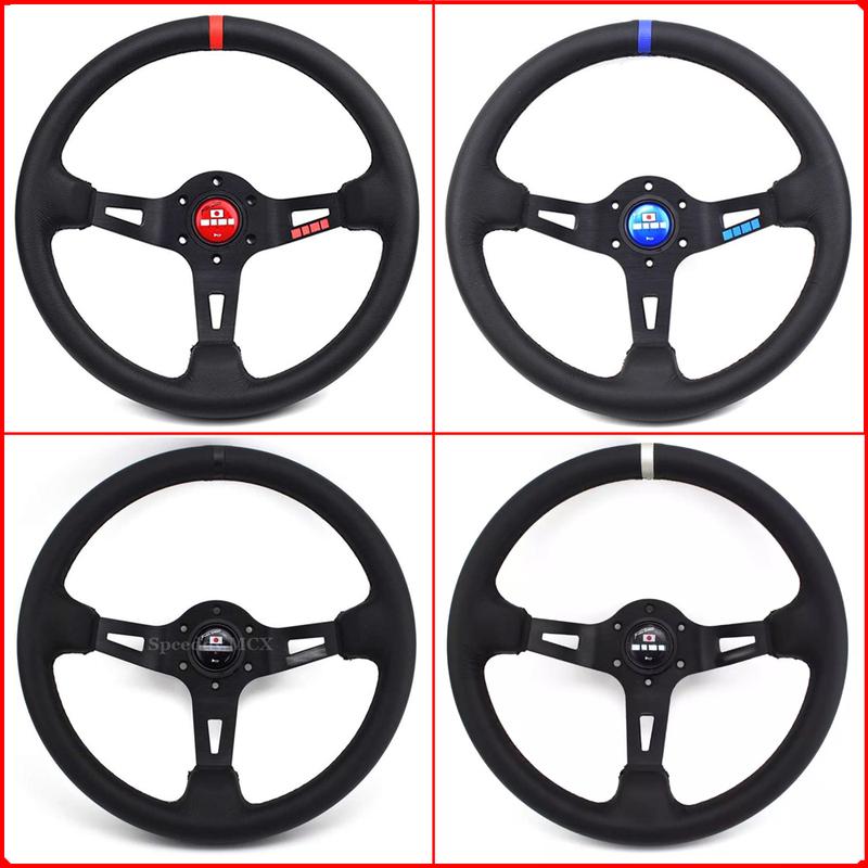 Spceddy MCX Japan Racing Steering wheel Sport 13 Inch 330mm Car Sports Steering Wheel Leather MM20S0312135
