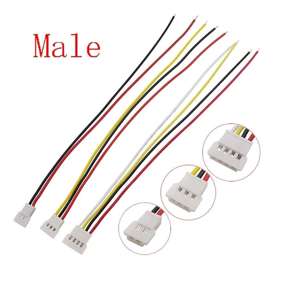 10PCS Male Female Micro Connector Cables Prewired MX 2.0 Male Female Connectors Stable Signal Transmission 2P/3P/4P