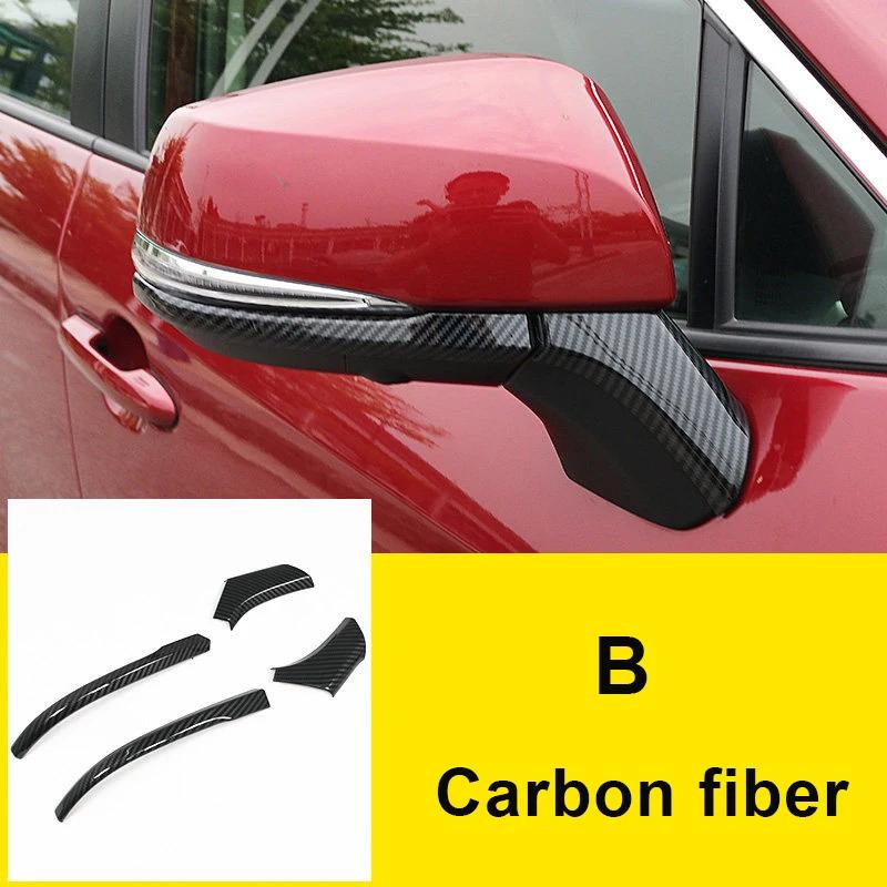 For Toyota RAV4 XA50      2024 ABS Carbon Car Rearview Mirror Side Cover Shell Trim Molding Accessories