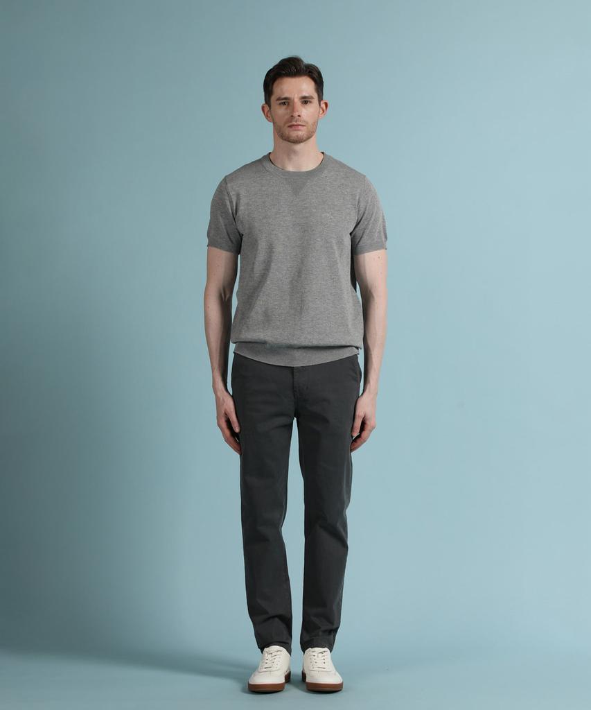 PANICALE Grey Linen Blend Round Knit