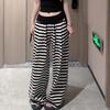 Women's Summer 2025 Striped High-Waisted Wide-Leg Loose Casual Pants