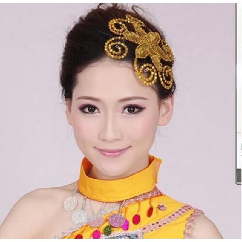Colorful Performance Headdress: Women s Classical Dance Show Headpiece Decor