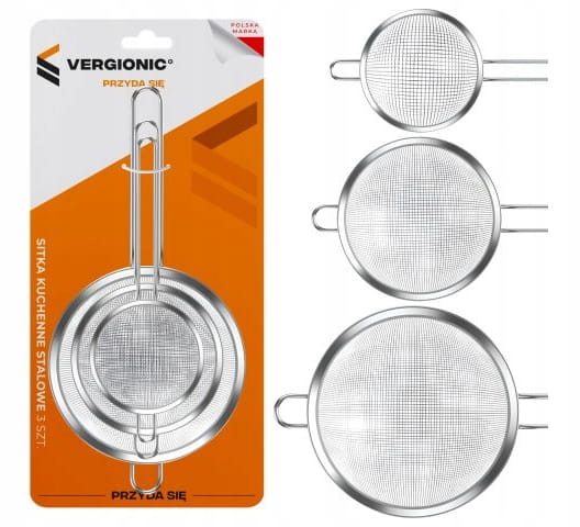 Set Of 3 Kitchen Strainers Of Different Sizes