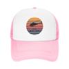 Fashion Helicopter Vintage Sunset  Mesh Baseball Cap  High CostPerforUnisexce Summer Cap