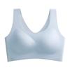 Big Breasts Show Small Gathering Ice Silk Beautiful Vest Bra Seamless Sports Bra Breathable and Small Without Steel Ring
