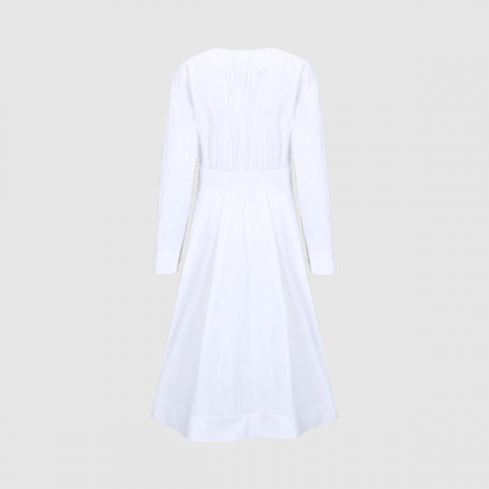 Sabatier Cross Zip Flared Dress Wh  D16070os 