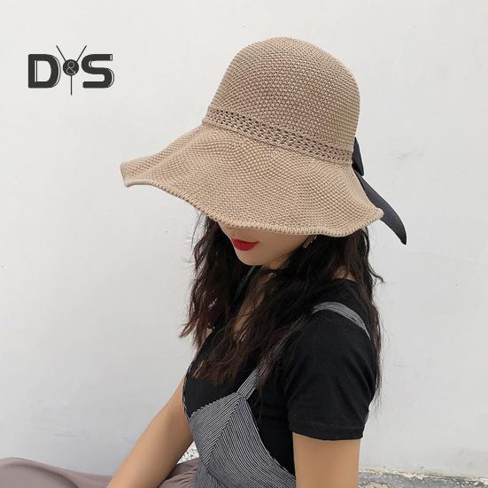 Women Summer Sun Hat Wide Brim Empty Top Hat Foldable Travel Beach Hat Outdoor Travel Sun Protection Hat