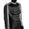 Handmade Pearl Finger and Shoulder Body Chain Costume Accessory