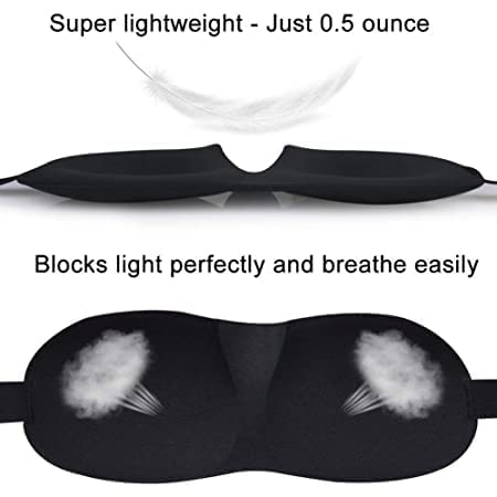 Sunshades Soft Silk Eye Mask,Sleep Mask for travel,Sleeping Mask For Men and Women - Pack of 2 (2)