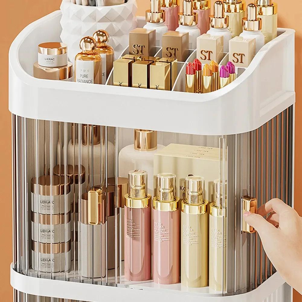 Makeup Storage Box Dust-proof Cosmetic Organizer Large Capacity Jewelry Nail Polish Cosmetic Container Makeup Organizer Box