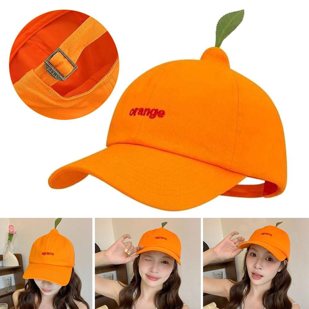 Fashion Orange Summer Baseball Caps Letter Funny Snapback Caps Casual Hip Hop Dad Tucker Hat Men Women