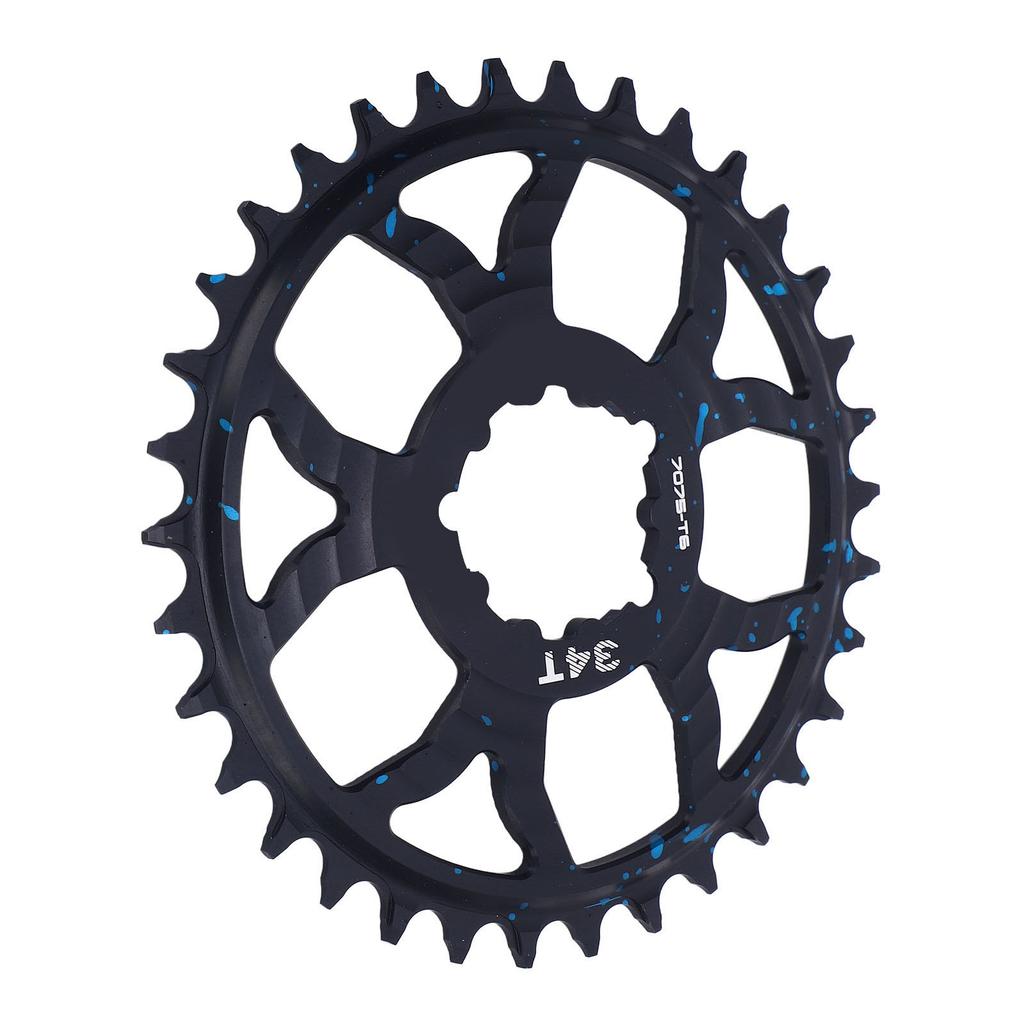 34T Bike Chainring 7075 Aluminum Alloy Positive Negative Tooth Round Chainwheel for GXP Road Bikes