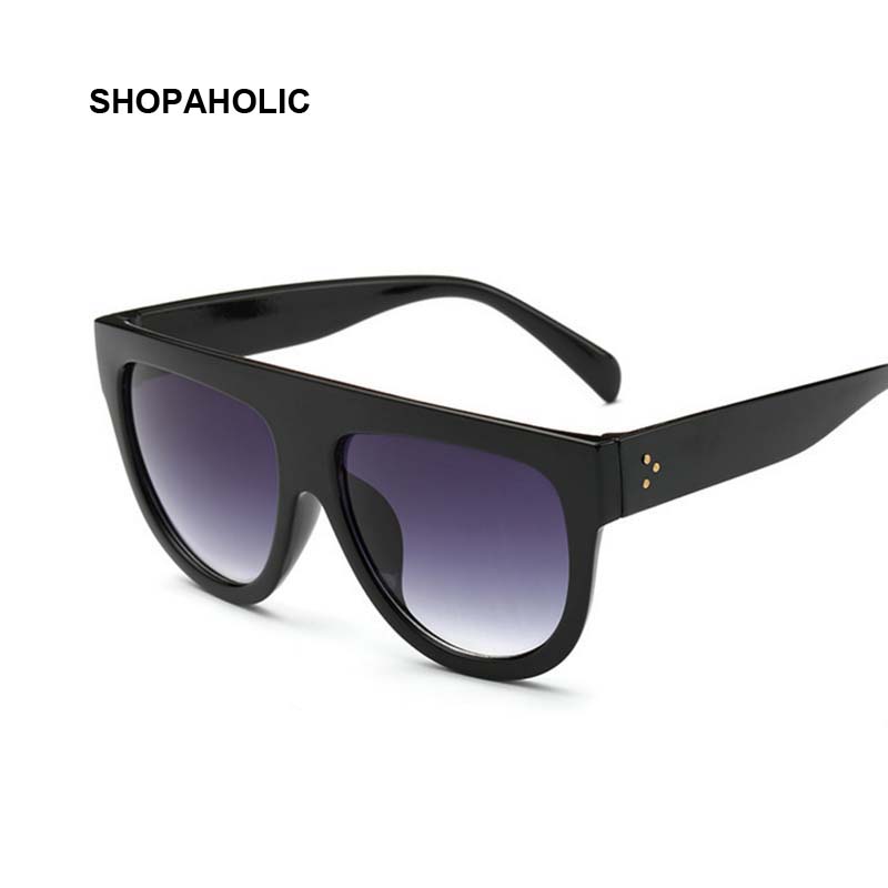 Flat Top Mirror Vintage Sunglasses Woman Brand Design Sun Glasses for Woman Rivet Ladies Sunglasses female Shades