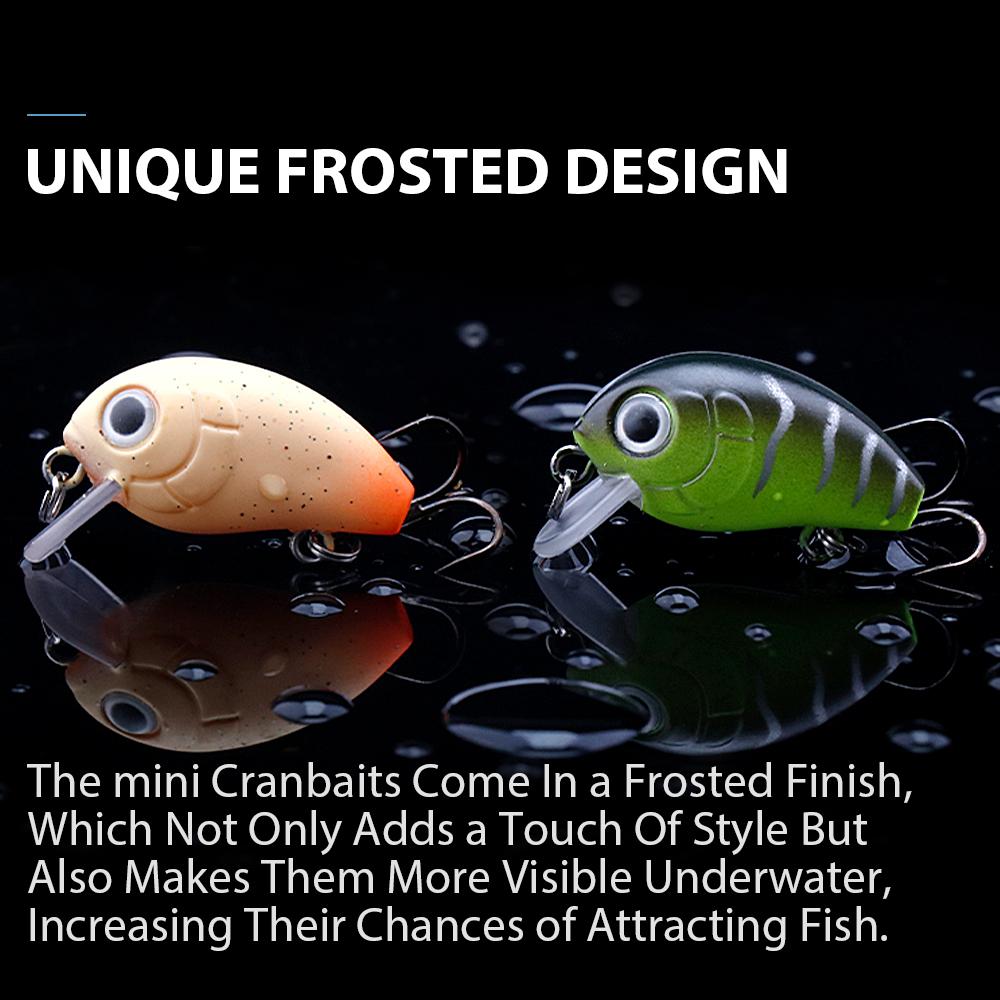 5pcs Mini Crankbait Set 30mm 2g Ultra-Light Floating Wobblers in Pocket Box Pike/Perch Lures