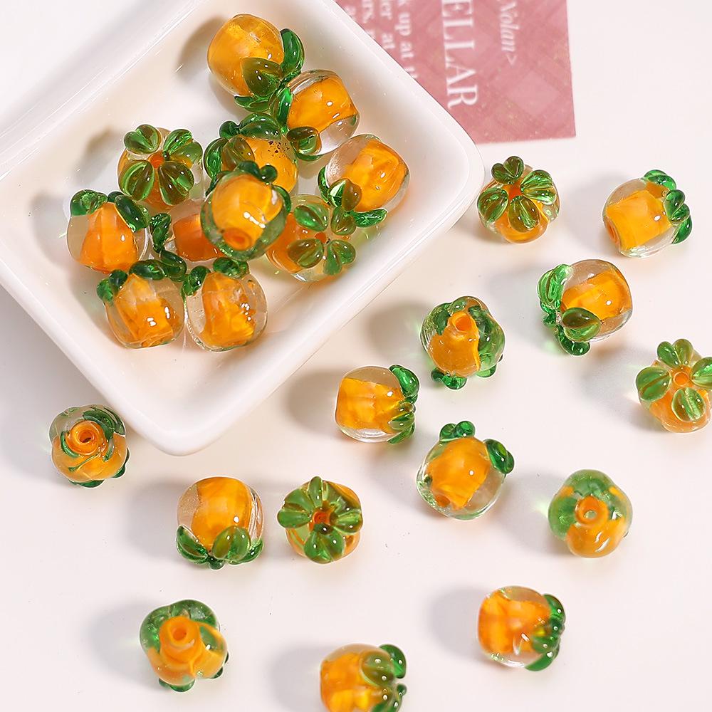 Creative Glass Fruit Beads for Handmade DIY Strawberry Apple Jewelry Necklace and Bracelet Accessories