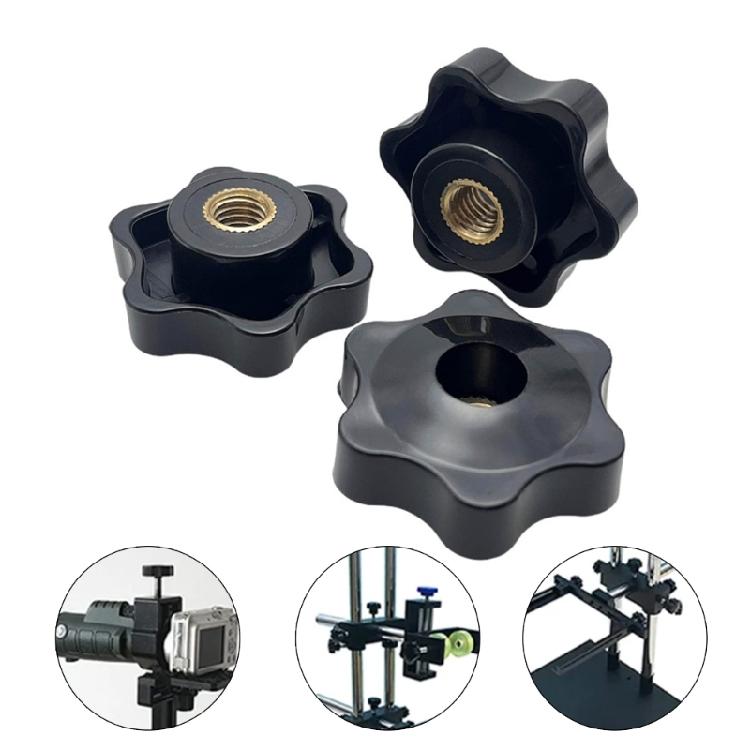 10pcs/set Hand Tighten Nuts Handle Thread Star Mechanical Thumb Nuts Plastic