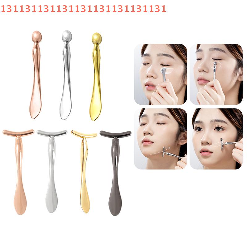 Anti-Wrinkle Facial Lifting Skin Care Tool Alloy Eye & Face Cream Applicator Spatula Beauty Spoon Roller Massage Stick