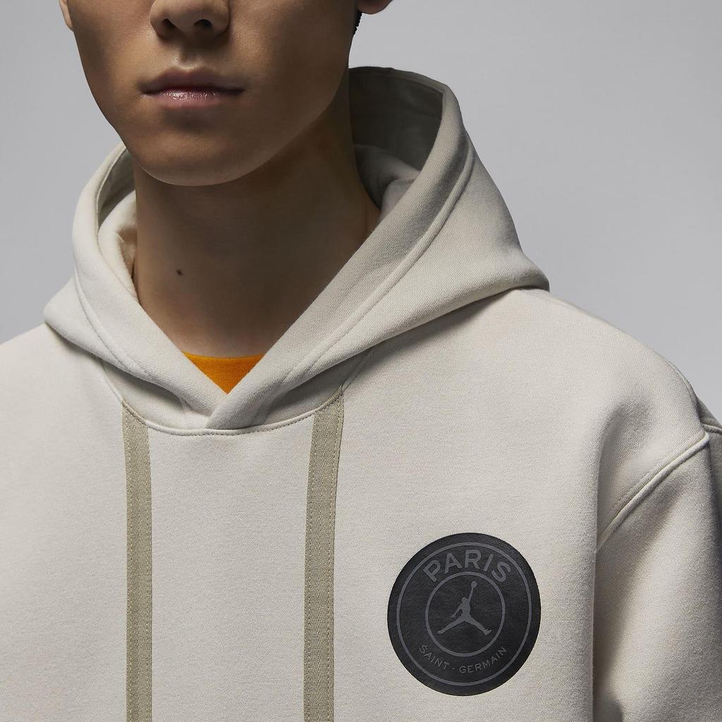 Jordan X PSG SS24 Logo Fleece Hoodie Men Tops Light-Bone DZ2924-072