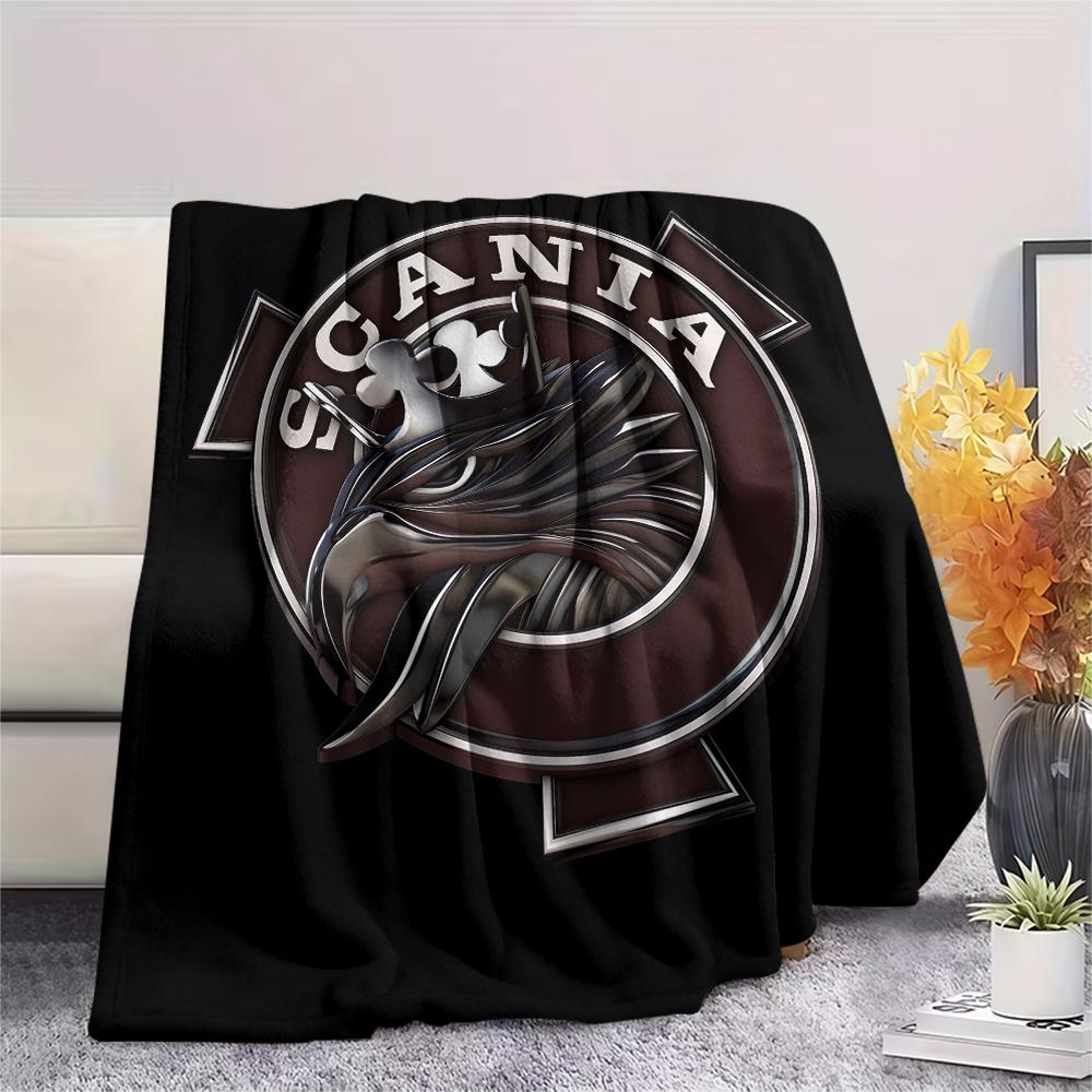 Scania Emblem,pattern Flannel Blanket, High Quality Comfortable for All Seasons, Home Decor, Warmth and Comfort, Perfect for Gifts.
