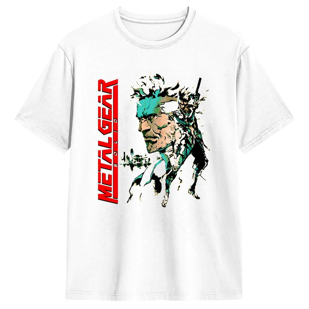 Fashion Metal Gear Solid Game Poster TShirt Men Round Neck 100 Cotton T Shirt Short Sleeve Tees Birthday Present Tops