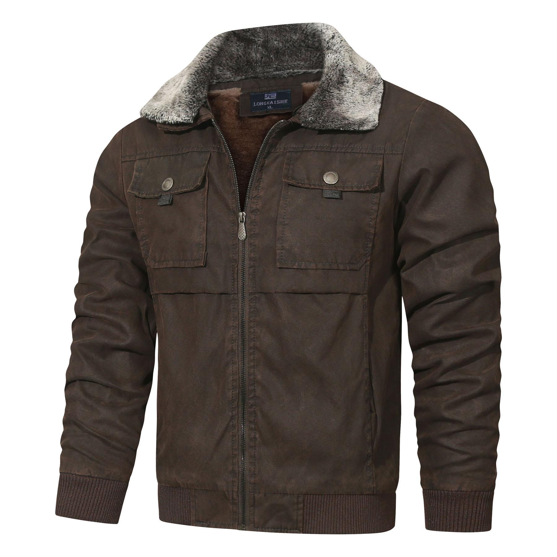 

Новая мужская весенняя теплая флисовая куртка с лацканами, мужская свободная мужская одежда 5XL