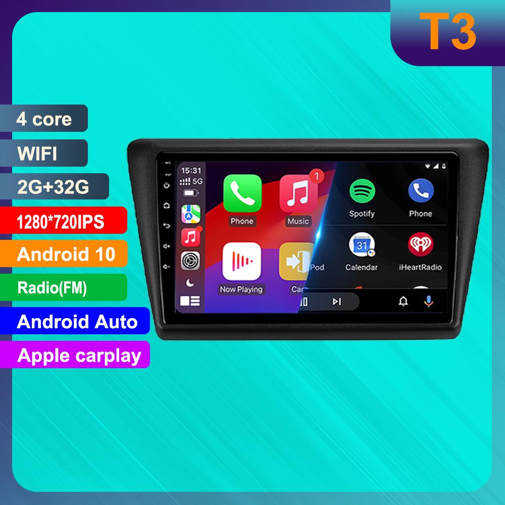 Skoda Rapid HD Android Navigation with GPS, Reversing Camera, and CarPlay Function