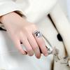 925 Sterling Silver Geometry Adjustable Rings For Women Engagement Luxury Beautiful Jewelry Gifts Female Jewellery Moneys 925