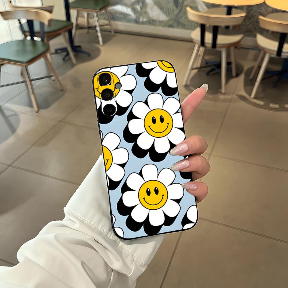 Sunflower Smiley Face Phone Case For Samsung S26 S25 Edge S24 S23 S22 S21 S20 Ultra Plus Fe Galaxy Silicon Cover