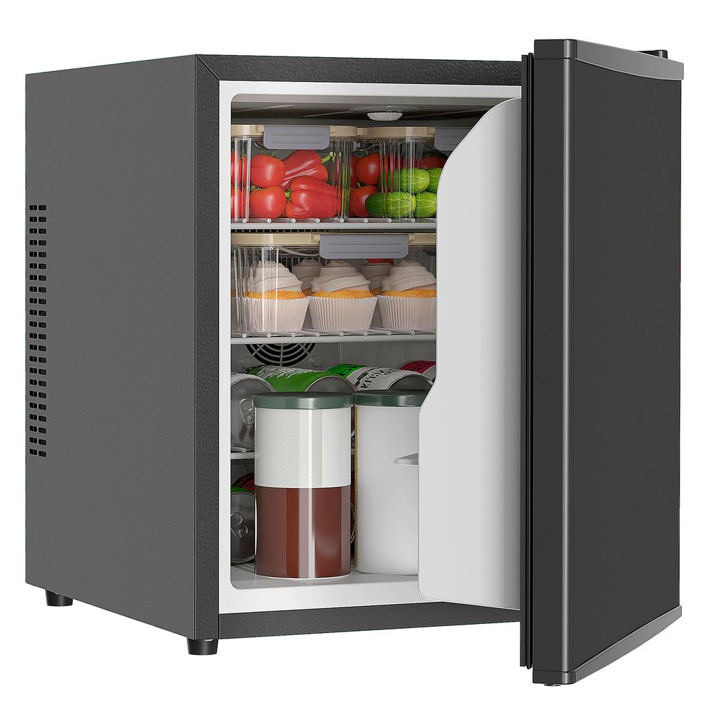 Mini Fridge 44L/46 Cans Small Refrigerator with Adjustable Thermostat 43 X 51 X 51.3 Cm, Black
