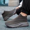 Autumn and winter new fly-woven socks shoes mesh shoes sports couple shoes thick-soled woolen casual shoes