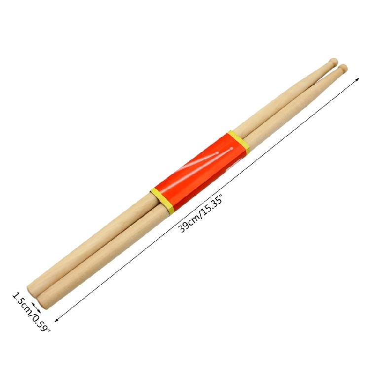 1 Pair 7A Maple Wood Drumsticks Wood Tip Drumstick for Drummer or Beginner