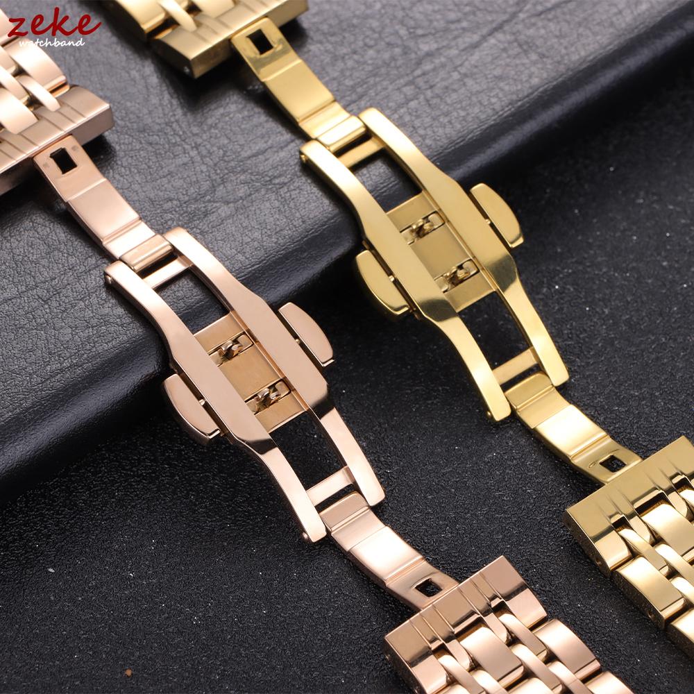 12/14/16/18/19/20/21/22mm Solid Stainless Steel Watch Band for Tissot for Citizen for Armani Butterfly Buckle Metal Wrist Strap
