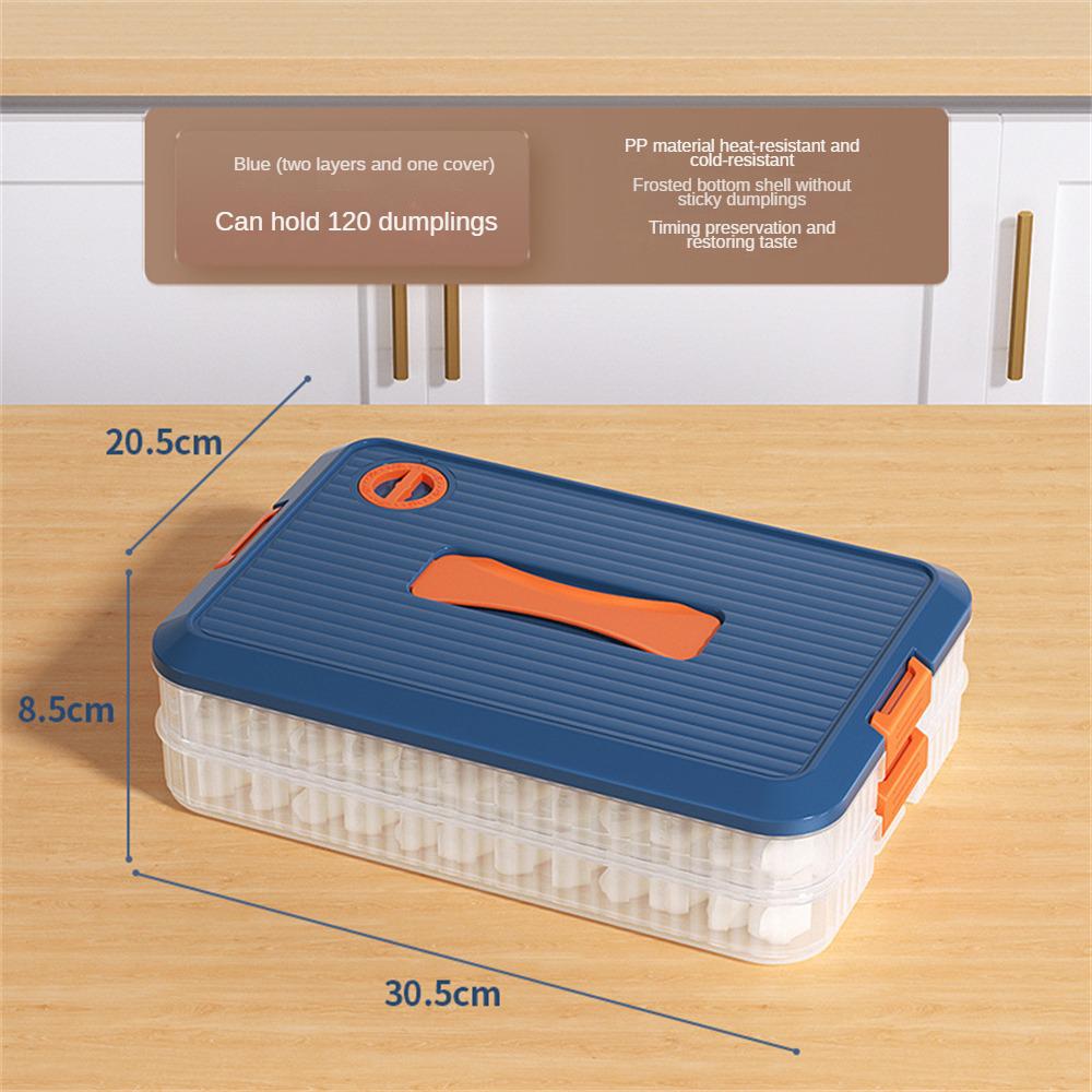 Multi-layer Dumpling Storage Box Plastic Large Capacity Food Storage Container with Lid Quick Freezing Dumpling Box