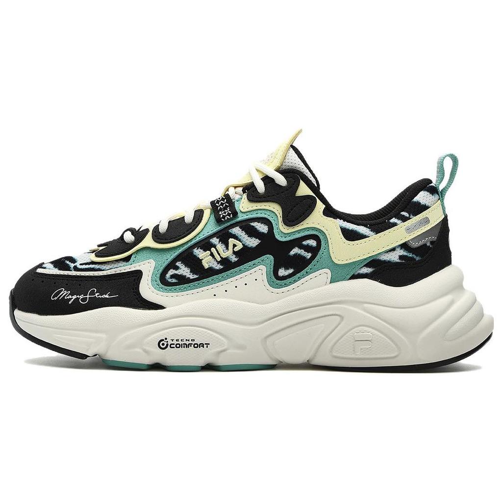Fila Mars 1.0S+ Fabric Synthetic Leather TPU Comfortable Stylish Retro Low-Top Casual Shoes Women Sneaker White F12W332119FBW