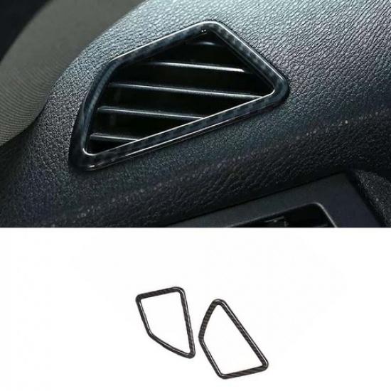 Carbon Fiber Dashboard Side Outlet Vent Cover Trim For BMW X5 X6 E70 E71 08-2013