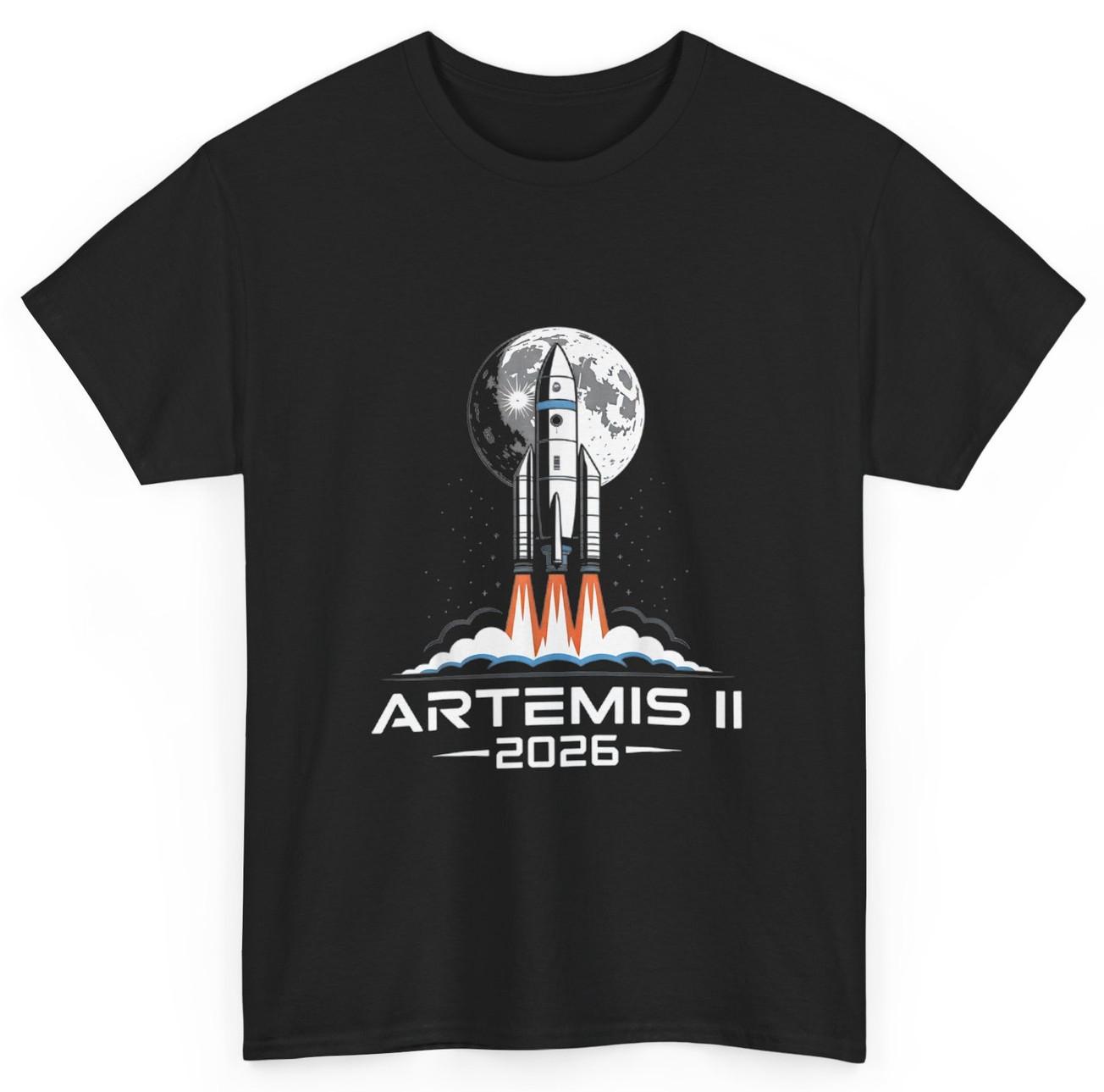 

Artemis II Back to the Moon 2026 Women Men Space Lovers Shirt 5XL різнокольоровий