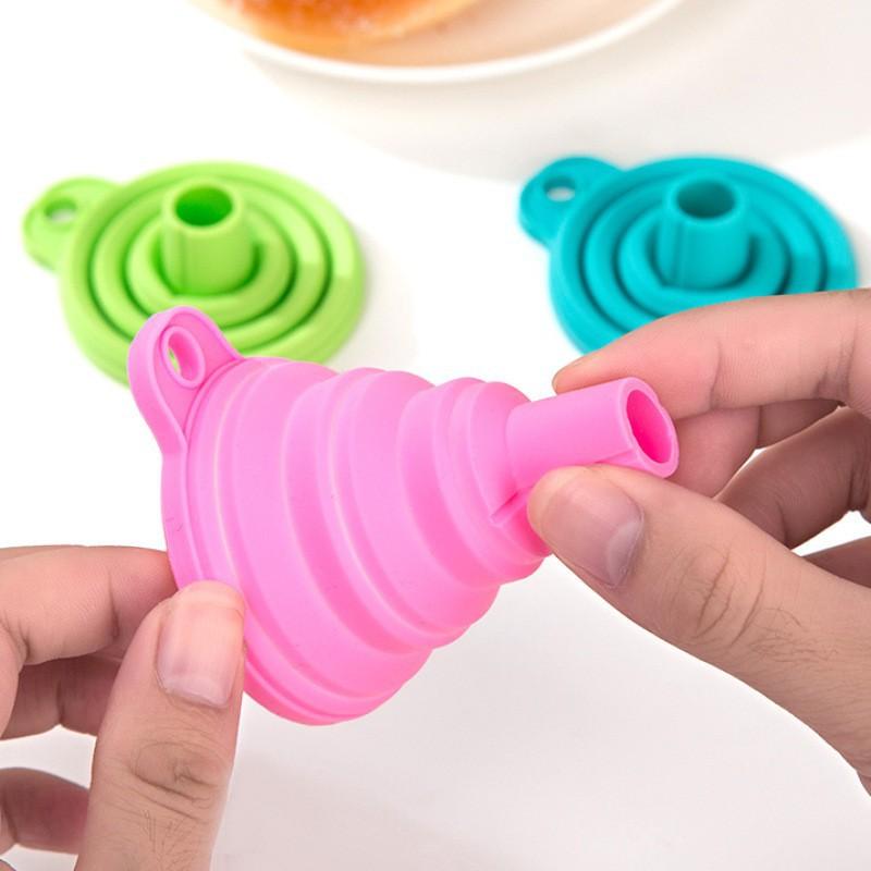 Silicone Collapsible Funnel Food Grade Material Space Saving Design For Kitchen Liquid Transfer Pouring Oil Water Sauce