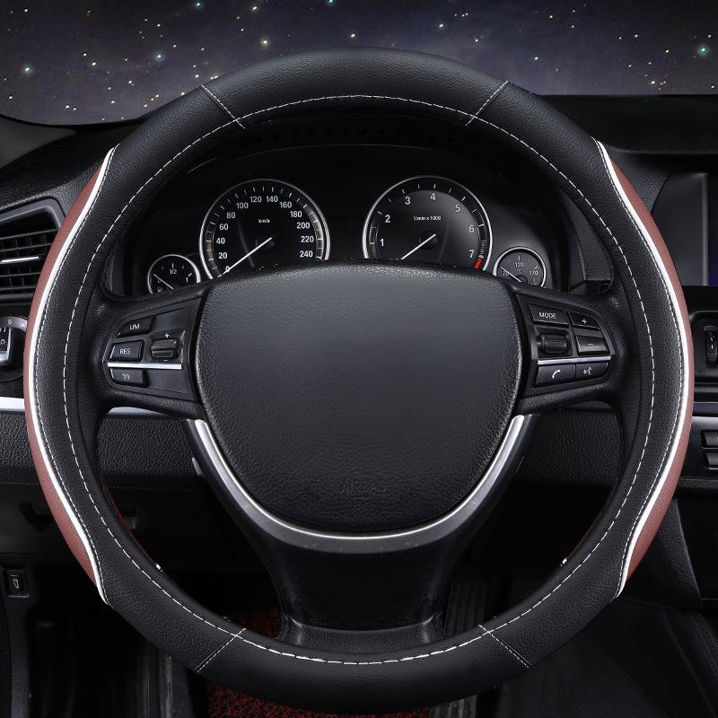 Universal Non-slip Leather Steering Wheel Cover for All Seasons