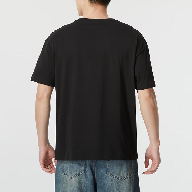 Puma Letter Print Outdoor Sports Crew Neck Short Sleeve T-Shirt Unisex T-Shirt Black 682346-01