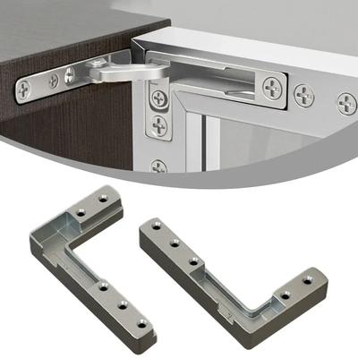 Bisagras de Puerta Bisagras de Eje Superior e Inferior para Puerta de Mueble Amortiguador Hidráulico Marco de Aluminio Armario Ropero Bisagras de Eje Giratorio Invisible