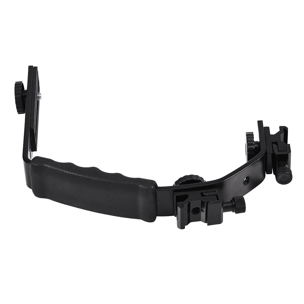 L Shaped Flash Bracket Holder Hot Shoe Mount for Flashlight DV Camcorder 120 135 Film Camera