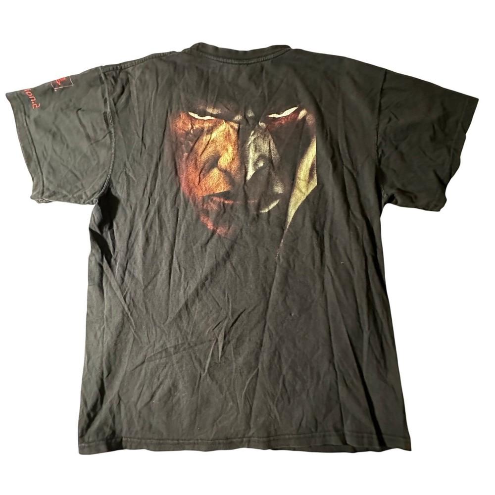 Vintage God of War 2 PS2 Promo Shirt Kratos The End Begins Black Graphic Tee L Unisex T-Shirt